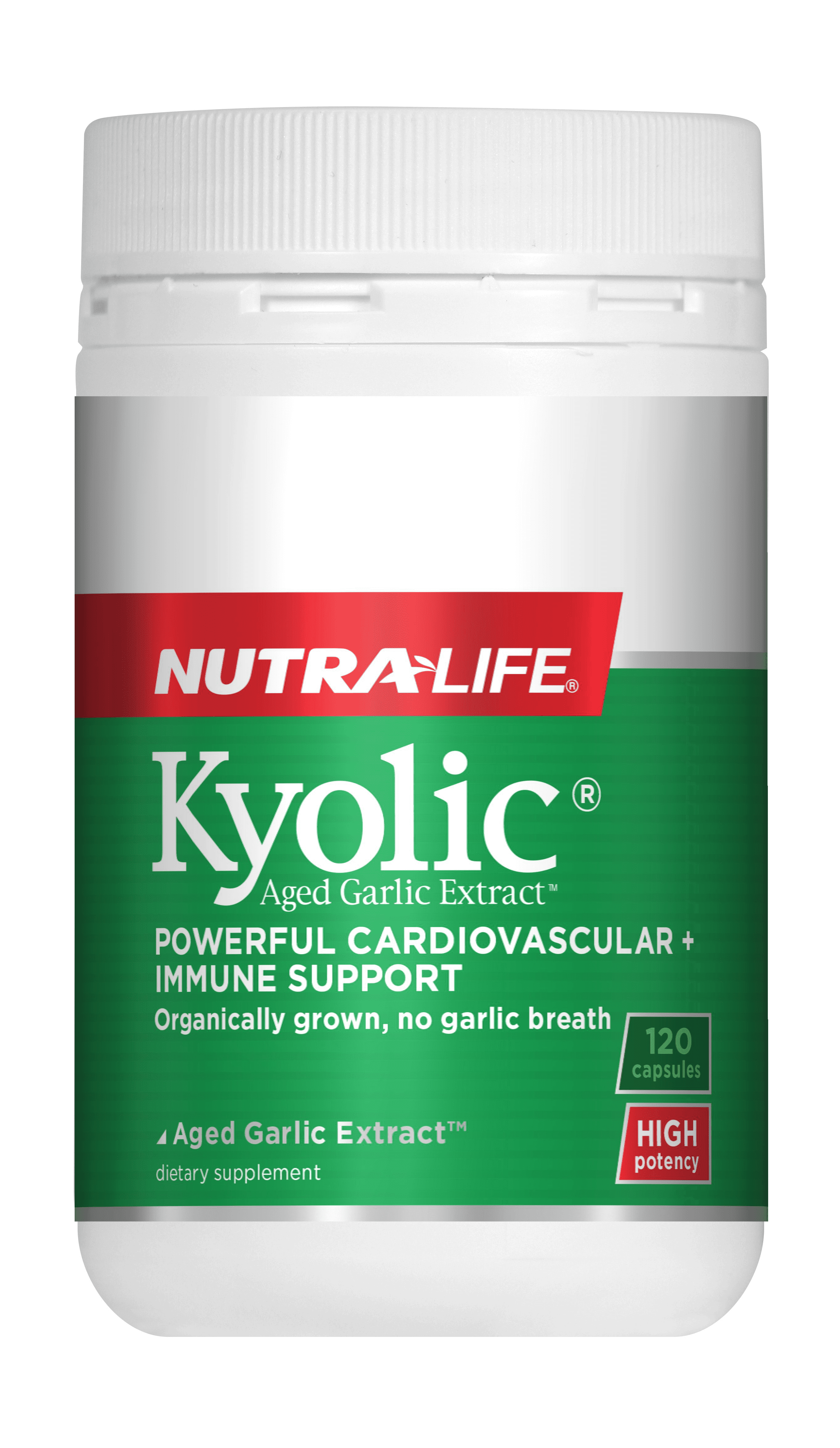 清仓-Nutra life Kyolic Extract High Potency 120s 纽乐 大蒜精胶囊 120粒【保质期2027/03】